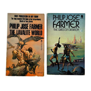 Philip Jose Farmer Lot 2 Books PB Gates of Creation Lavalite World Vintage SciFi